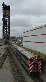 Southwest 815 heading across the South Branch Bridge